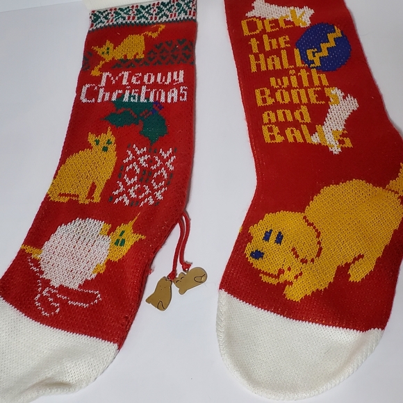 Cozy Pet Set of 2 Stockings Dog and cat dou New condition - Picture 3 of 6